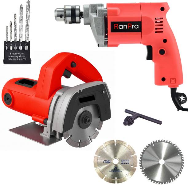 RanPra 4INCH MARBLE /TILES CUTTER AND 10MM DRILL MACHINE Handheld Tile Cutter