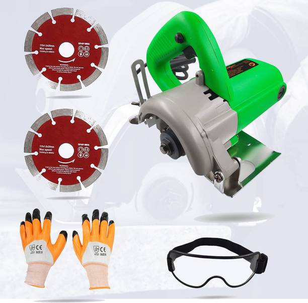 Hillgrove HGCM77M1 Cutting Machine Saw for Tile/Marbel with Tile Cutting Wheels, Gloves Marble Cutter