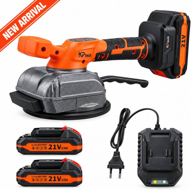 KP TECH Tile Vibrator 21V 2.0Ah, 320W, 120mm Suction Cup, 15000 VPM, 2 x 2.0Ah Battery Handheld Tile Cutter