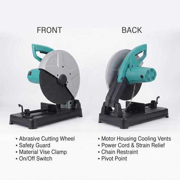 RanPra 14" INCH CUTTER MACHINE HEAVY DUTY FOR IRON/STEEL/WOOD Chop Saw