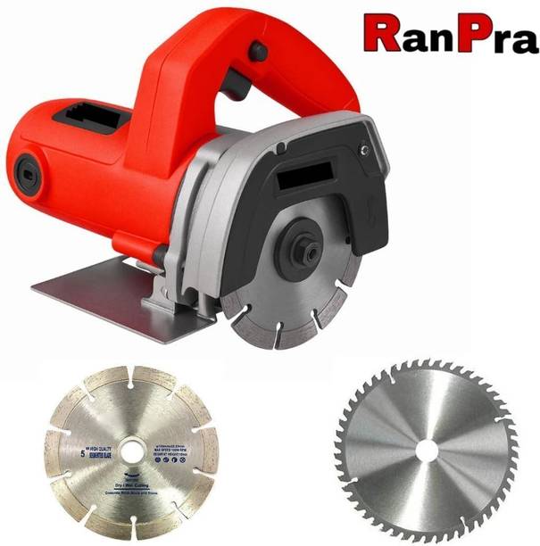 RanPra 110MM/4INCH MARBLE CUTTING MACHINE WITH FREE TCT BLADE AND DIAMOND BLADE Marble Cutter