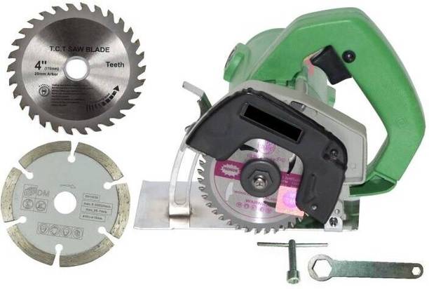 ComboYug Powerful wood and granite cutting machine (1050 W) (11000 RPM) (110 mm) for wood/marble/tile/granite/metal cutting Free 2 wheels Handheld Tile Cutter