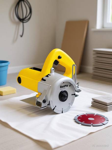 RanPra 110MM CUTTER MACHINE WITH 2PCS OF DAIMOND BLADE Handheld Tile Cutter