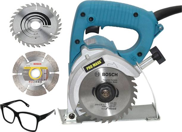 Digital Craft PRO MAXX PROFESSIONAL QUALITY1200 WATT 110MM MARBLE/WOOD CUTTER MACHINE WITH 2PC BOSCH BLADE 110MM MARBLE & WOOD CUTTING Handheld Tile Cutter