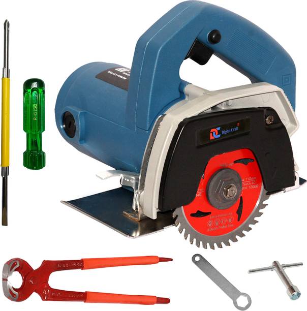 Digital Craft Wood Saw Machine 110 with 2-in-1 Screwdriver and 8" Pincer Plier Set Marble Cutter