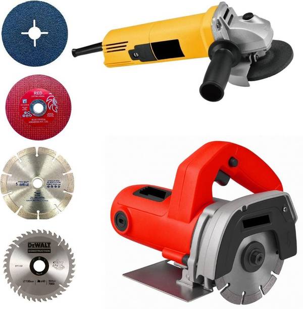 RanPra 4 INCH MARBLE CUTTER AND 4 INCH ANGLE GRINDER WITH 4 GRINDING AND CUTTINF WHEEL Marble Cutter