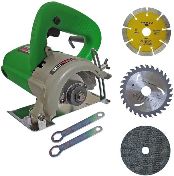 Inditrust 1400W 12000 RPM 110mm Marble Tile cutting Machine with 3 Type Wheels Marble Cutter