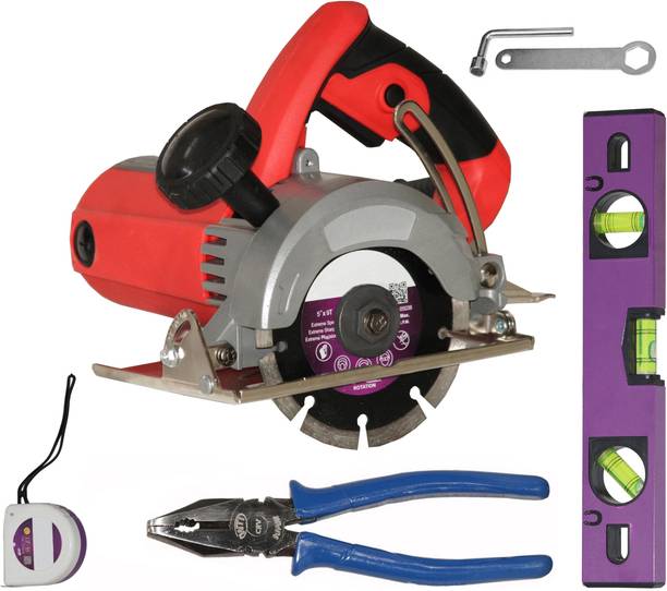 Digital Craft Marble Cutter Machine 125MM,8"Inch Combination Plier,12' Spirit Level, 3MTR Tape Marble Cutter
