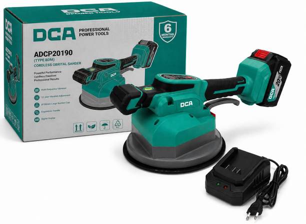 MTREX DCA Cordless Tile Vibrator 20V|13 Speed Modes, Digital Display|Battery & Charger Manual Cutter