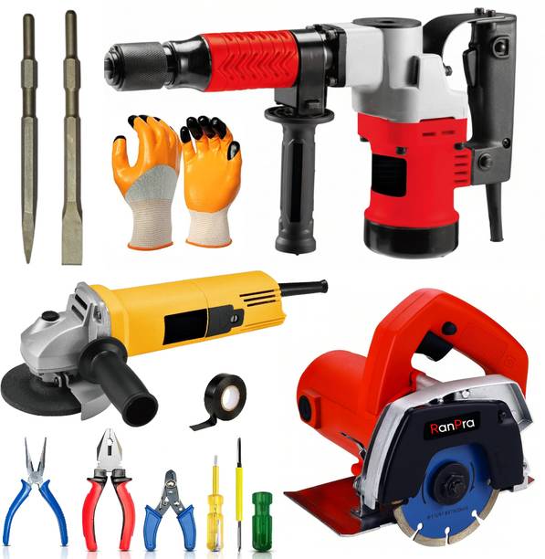 RanPra COMBO OF 4INCH TILE/MARBLE CUTTER | 4INCH ANGLE GRINDER | 5KG HAMMER MACHINE Marble Cutter