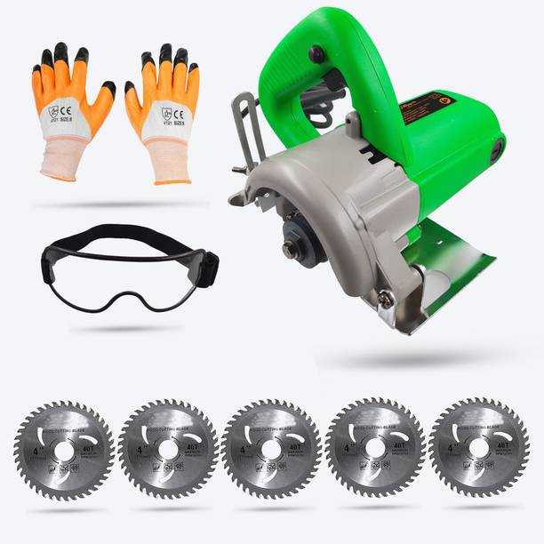 Hillgrove HGCM425M1 Cutting Machine Saw for Tile/Marble/Wood with 5Pcs Wood Cutting Wheels Marble Cutter