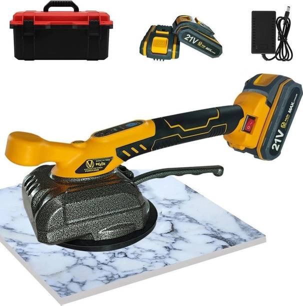 VOLTZ 600W 21V Tiling Machine with Suction Cup,Adjustable Floor Vibrator & 2 Batteries Handheld Tile Cutter