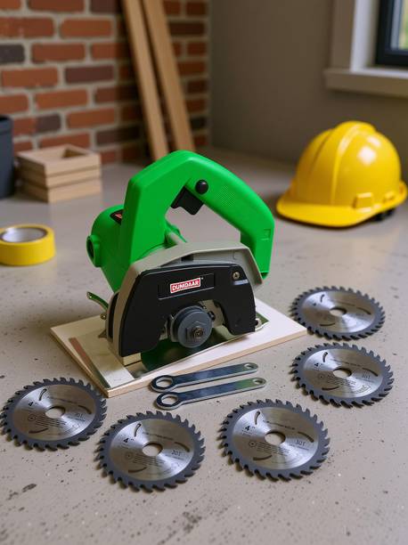DUMDAAR 1400W 110mm wood cutting Machine with 5 wood cutting wheel Handheld Tile Cutter