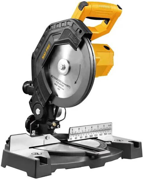 Maf Pro MPMS208 1400W 4200RPM 8" Miter Saw for Wood & Metal | with 0–45° Cutting Angle Table Top Tile Cutter