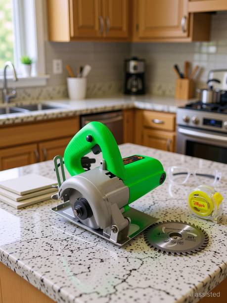 Hillgrove HGCM1282M3 Cutting Machine Saw for Tile/Marble/Wood with 1Pcs Wood Cutting Wheel Marble Cutter
