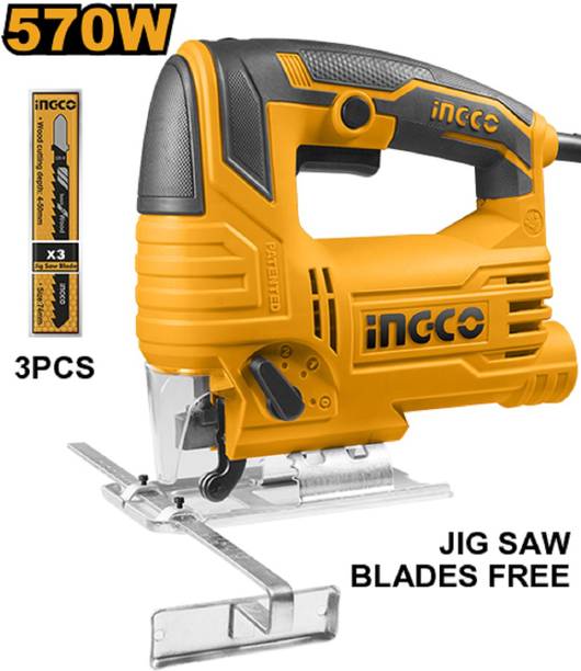 INGCO JS57028 Jig saw 570W with 3 Pcs saw blades Table Top Tile Cutter