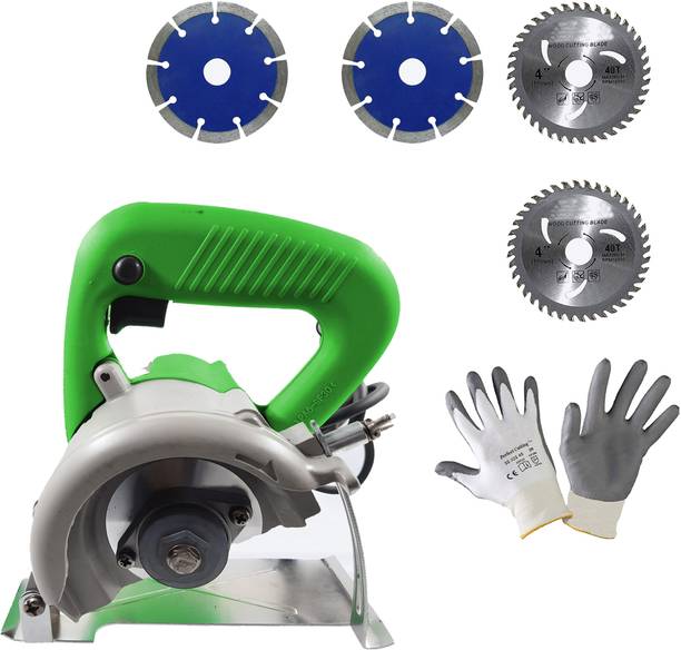 Hillgrove HGCM1285M3 Marble Cutting Machine Saw with 2Pcs Tile & 2Pcs Wood Cutting Wheel Marble Cutter