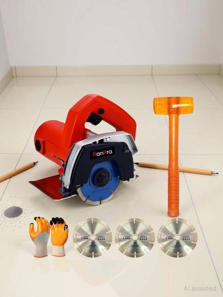 RanPra 100/100MM ( 4INCH ) MARBLE / TILE / GRANITE / WOOD CUTTER WITH 3PC DIAMOND BLADE Handheld Tile Cutter