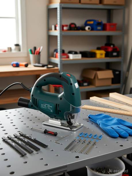 Digital Craft Jigsaw Small And Portable Home DIY Woodworking Home Hand Saw Pull Power Tools Woodworking Machinery With 10Pc Metal Wood Steel Cutter Blades Handheld Tile Cutter