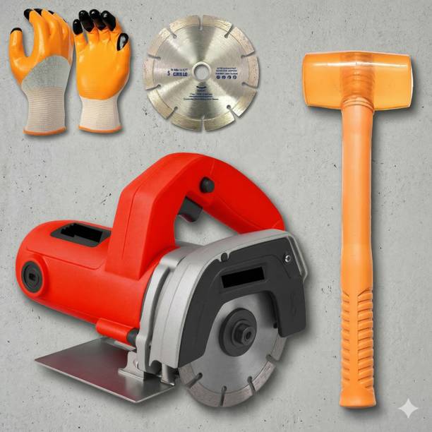 RanPra Max-Speed 4” Diamond Blade Ready Cutter & Professional Rubber Hammer | Marble Cutter