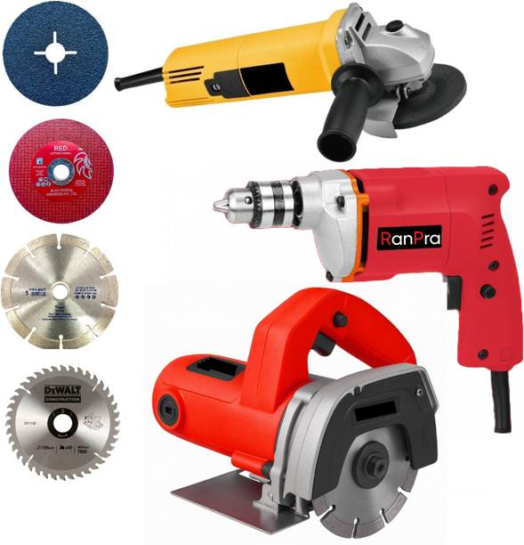 RanPra 4 INCH TILE CUTTER MACHINE WITH ANGLE GRINDER AND DRIL MACHINE HEAVY DUTY Handheld Tile Cutter