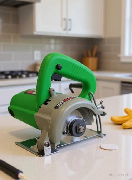 Inditrust 1300w Round Marble/Wood cutting Machine GREEN 6-Month Warranty & 1 Marble blade Handheld Tile Cutter