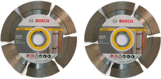 BOSCH 2608602460 Universal Diamond Cutting disk , 110 x 16/20 x 12 mm Pack of 2 Marble Cutter