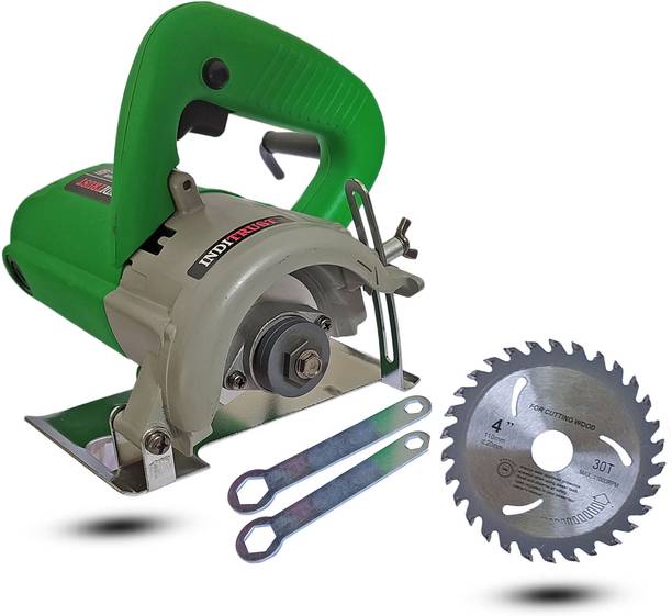 Inditrust 1400W 110mm Round Marble Tile/Wood cutting Machine & 1pc Wood Wheels Marble Cutter
