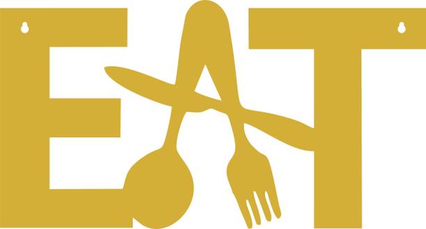 Decor Smart Decor Smart Gold Metal EAT Wall Art Kitchen Decor (DMA_565G) Sign