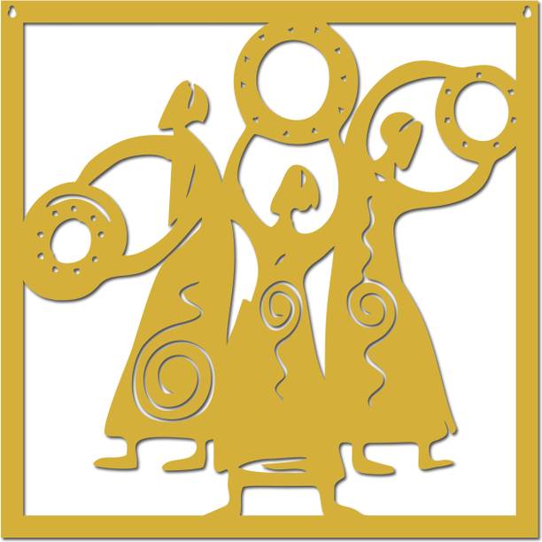 Decor Smart Decor Smart Gold Metal Dancing Figures Wall Art (DMA_5170G) Sign