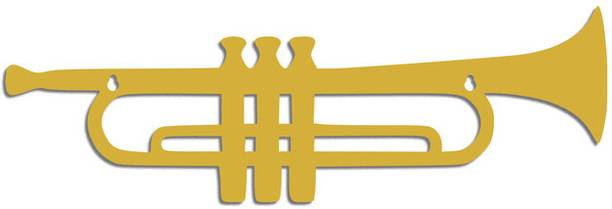 Ranovaa Golden Trumpet Music Metal Art | Premium Home Decor (DMA_593G) Sign