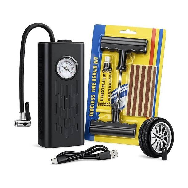 ROX USB Rechargeable Pump with Pressure 150 psi Tyre Air Pump for Car & Bike