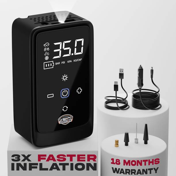 PRIVON Tez 1.0 150 psi Tyre Air Pump for Car & Bike