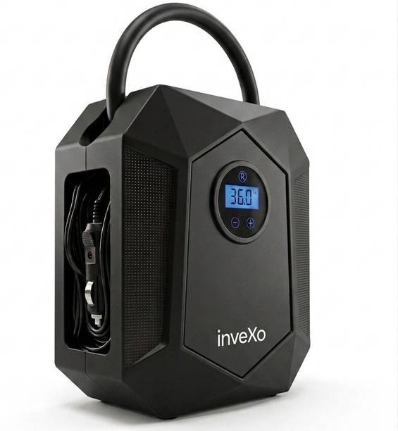 inveXo DC Powered (6 Months Warranty) Wired 150 psi Tyre Air Pump for Car & Bike