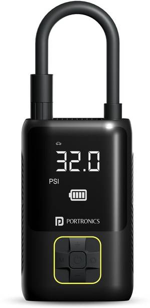 पोर्ट्रोनिक्स 150 psi कार और बाइक के लिए टायर एयर पंप