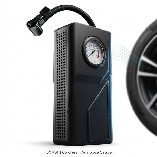inveXo 2000mAh Cordles Bike Cycle Tire Inflator 150 psi Tyre Air Pump for Car & Bike