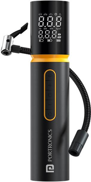 पोर्ट्रोनिक्स 150 psi कार और बाइक के लिए टायर एयर पंप