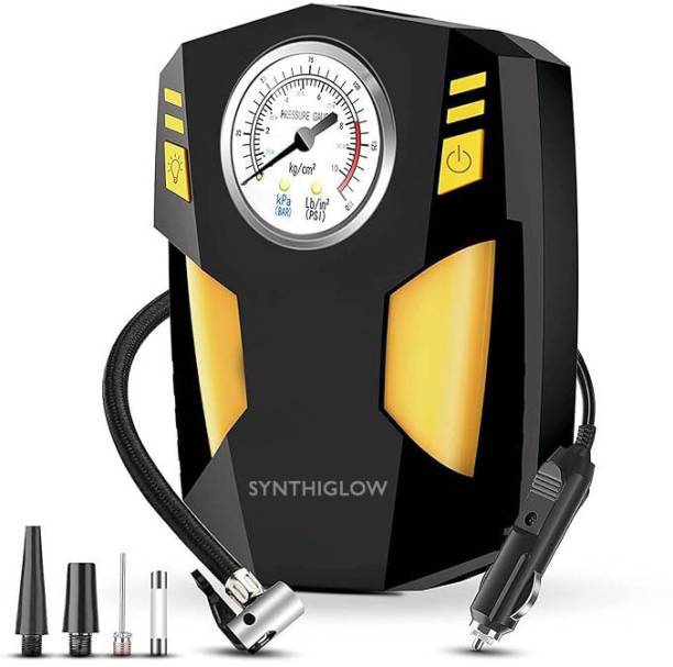 Synthiglow 150 psi Tyre Air Pump for Car & Bike