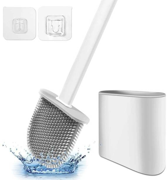 PickNGrab Silicone toilet brush with holder toilet bowl...