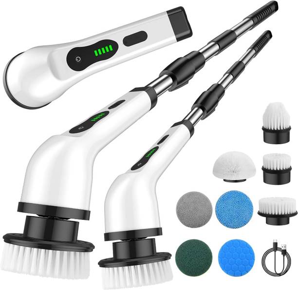 NemiCreation9 7 in 1 Multifunction Electric Spin Scrubber Cordless Automatic Cleaning Brush Sponge, Plastic Wet and Dry Brush