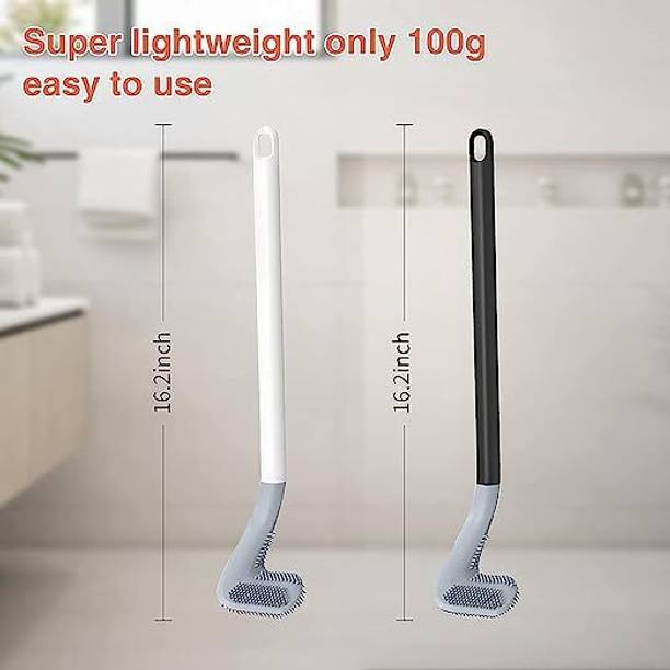 MHU Golf Shape Silicone Toilet Brush with Holder