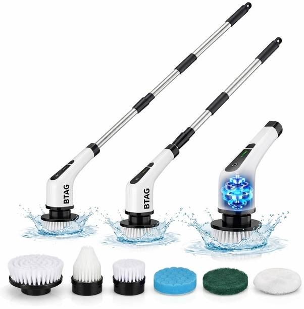 CRAE Electric Spin Scrubber for Home Cleaning 9 in 1 Replaceable Brush Heads