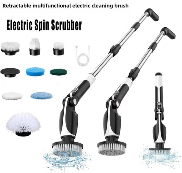 Trending Spin Scrubber, Shower Scrubber with 4 Adjustable Angles and 8 Brush Heads with Holder