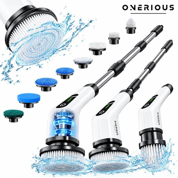 ONERIOUS 9 in 1 Electric Spin Scrubber Cleaning Brush for Home & All Floor,400RPM 9 Head