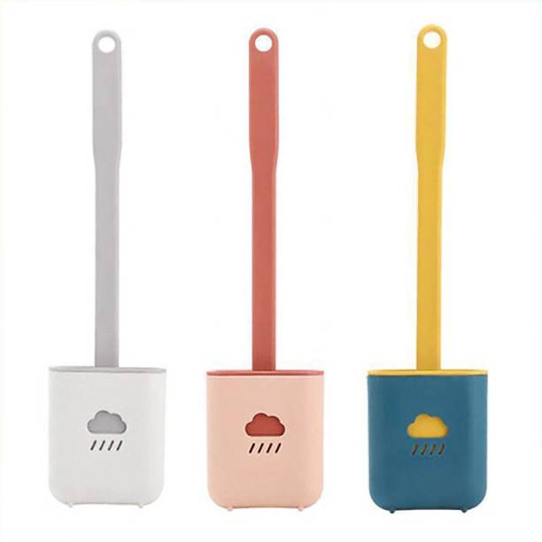Obvie Silicone Toilet Brush with Bathroom Toilet Cleani...