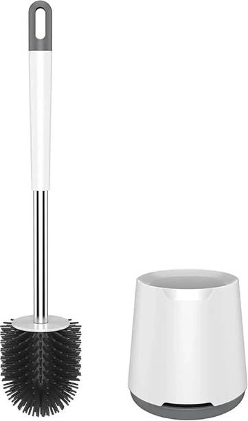 shoshin Toilet Brush and Holder, Silicone Toilet Bowl B...