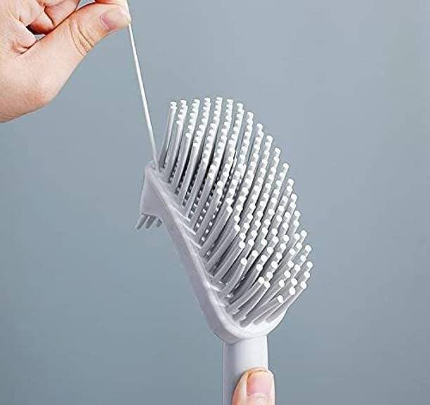 JUBLYN 2 in 1 Silicone Toilet Brush No-Slip Long Handle...