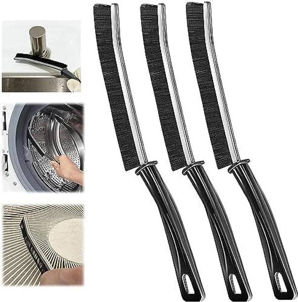 kvt Hard-bristled Crevice Cleaning Brush, Gap Cleaning Brush, Microfibre Wet and Dry Brush