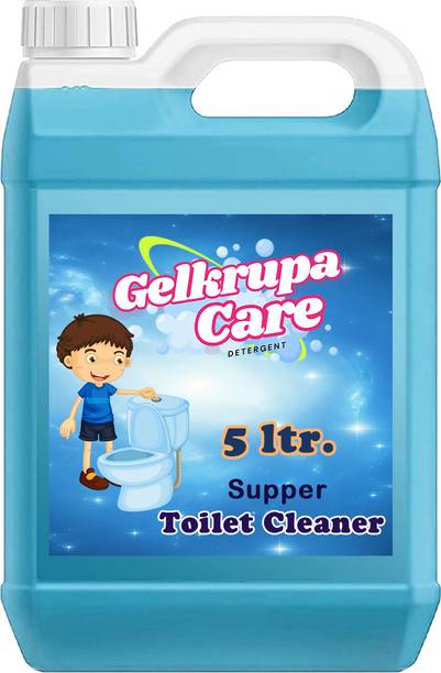 Gelkrupa Care Home Care Toilet Cleaner - 5 Liters, 10X Advanced Cleaning Power, Removes Stains Ocean Liquid Toilet Cleaner