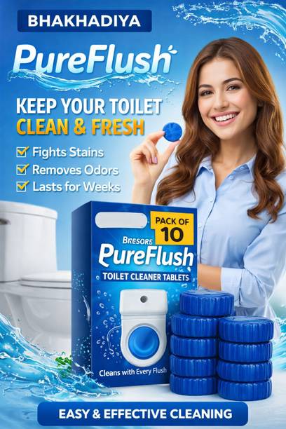 BHAKHADIYA PureFlush Active Blue Ocean Crystal Toilet Cleaner